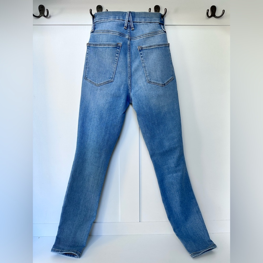 Good American Good Legs Crop Blue Denim Skinny Jeans - Size 26